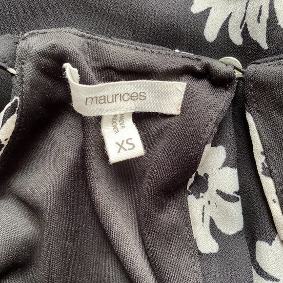 Maurices Black Daisy Wrap Dress - Picture 5 of 5